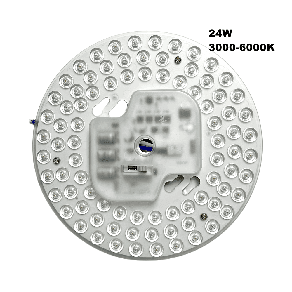 3000-6000K 120V 24W CCT Interchange Dimmable Round Aluminum Substrate 2835 SMD LED PCB Ceiling Lamp module