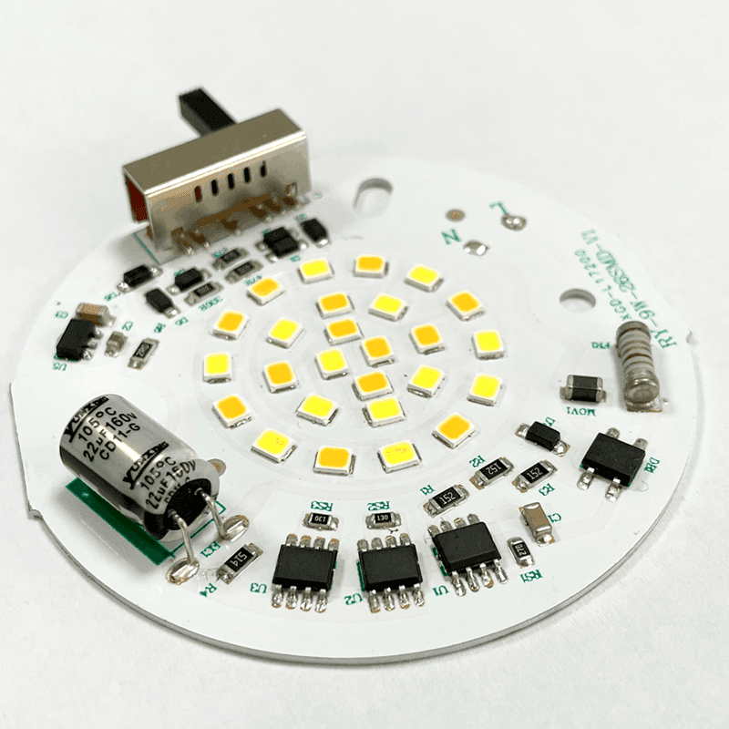 120V 9W 2700-5100K 5 Color Temperature Dimmable High PF No Strobe DOB AC LED Pcb Module LED Board for Downlight