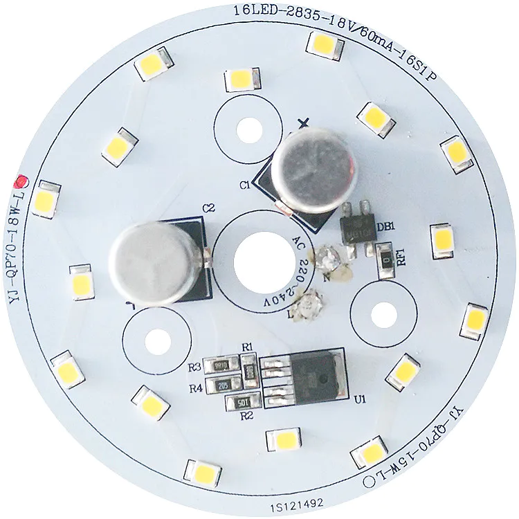 No Flickering 18W 58mm Diameter 100 LM/W White Aluminum Base PCB 220v AC Light SMD LED Module For LED Bulb Light