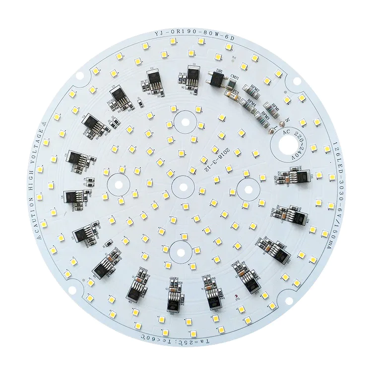 80W 120LM/W CE RoHs Certification SMD Round Circuit Board 220V DOB LED Module PCB PCBA for Explosion-proof Lights