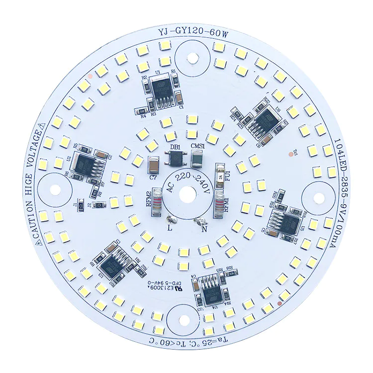 60W 110 LM/W SMD RGB White Color 220v AC LED PCB Board For Floodlight