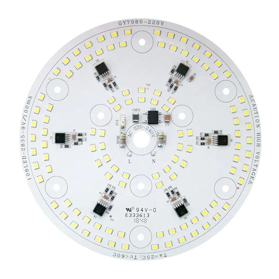 Ac 220V 70W 120 LM/W DOB Driverless LED Module PCB PCBA for LED Projection Light and Floodlight