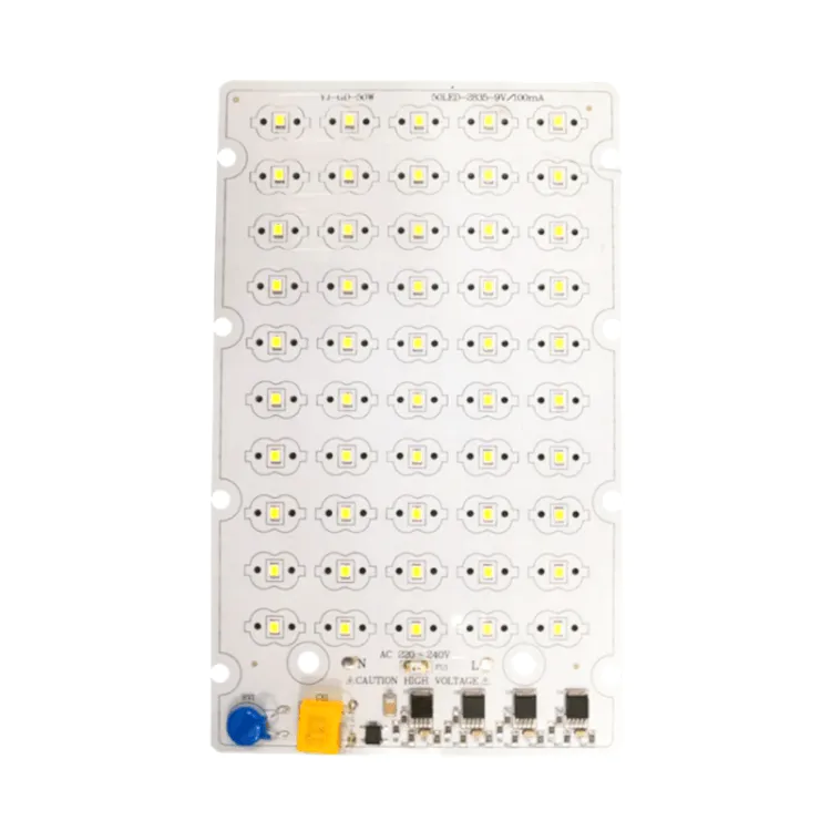 100 LM/W 50W CE RoHs Certification 220V SMD 2835 LEDs Driverless LED Square PCB PCBA Module for LED Streetlight