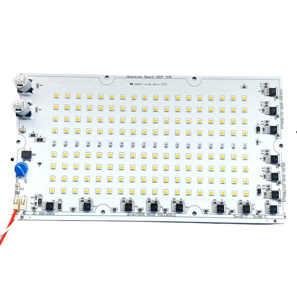 Triac SCR Dimmable 70W Driverless DOB AC LED PCBA 220V AC Horticulturing Lighting Board LM301B LED PCB Board for Agro LED light