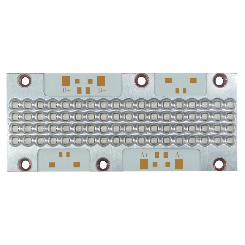 365nm 88W High Power 71*31mm 10-12W/cm² 30deg / 60deg SMD Copper Board COB LED Module For Curing